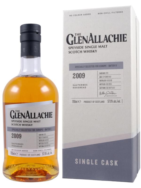 Whisky GlenAllachie 15YO 2009 Single Cask #3721 0,7L 57,9% (1)