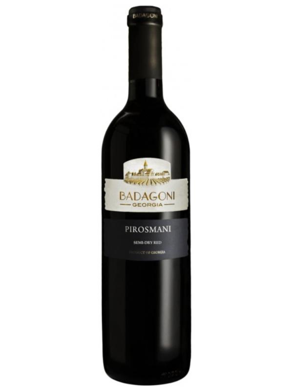gruzińskie Wino Badagoni Pirosmani czerwone półwytrawne 11% 0,75L (1)