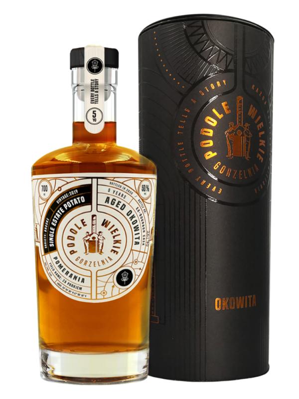 Okowita Ziemniak Starzona 5YO Ex-Bourbon Cask 50% 0,7l w tubie (1)