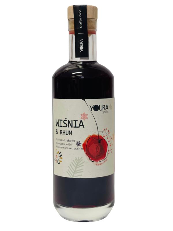 Nalewka kraftowa Wiśnia & Rum 0,5l 30% (1)