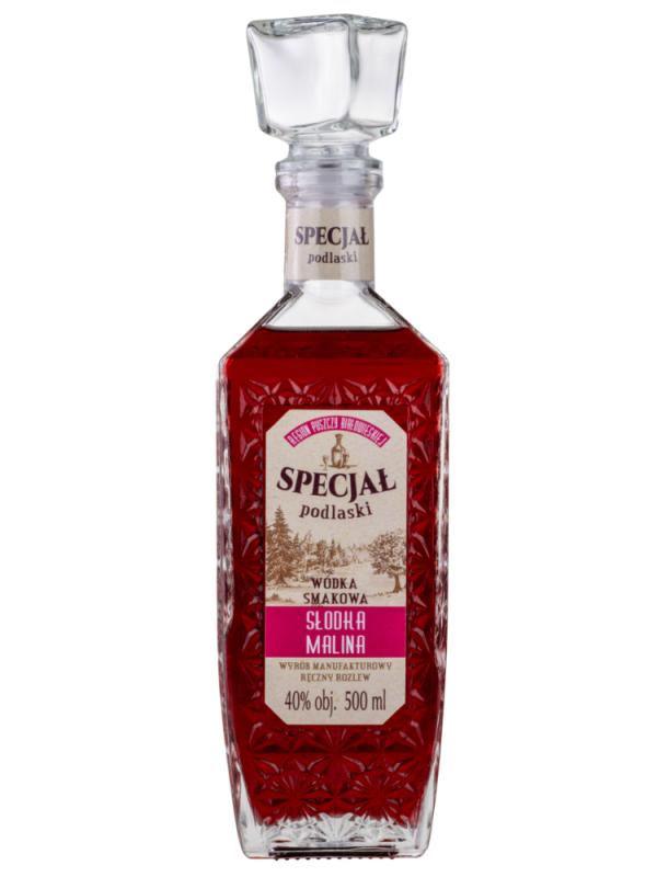 Wódka smakowa Specjał Podlaski Słodka Malina  0,5l 40% (1)