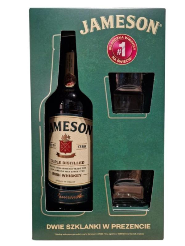 Zestaw prezentowy whiskey Jameson z dwoma szklankami  (1)