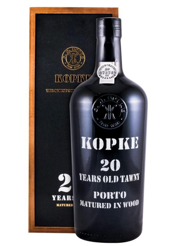 Wino Porto Kopke Tawny 20YO w drewnianej skrzynce 20% 0,75l (1)