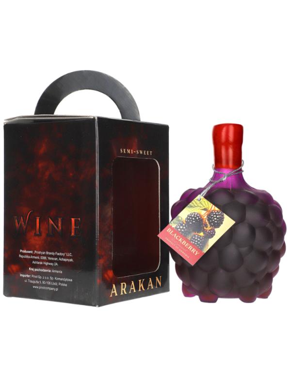 Wino Arakan Blackberry czerwone, półsłodkie  (1)