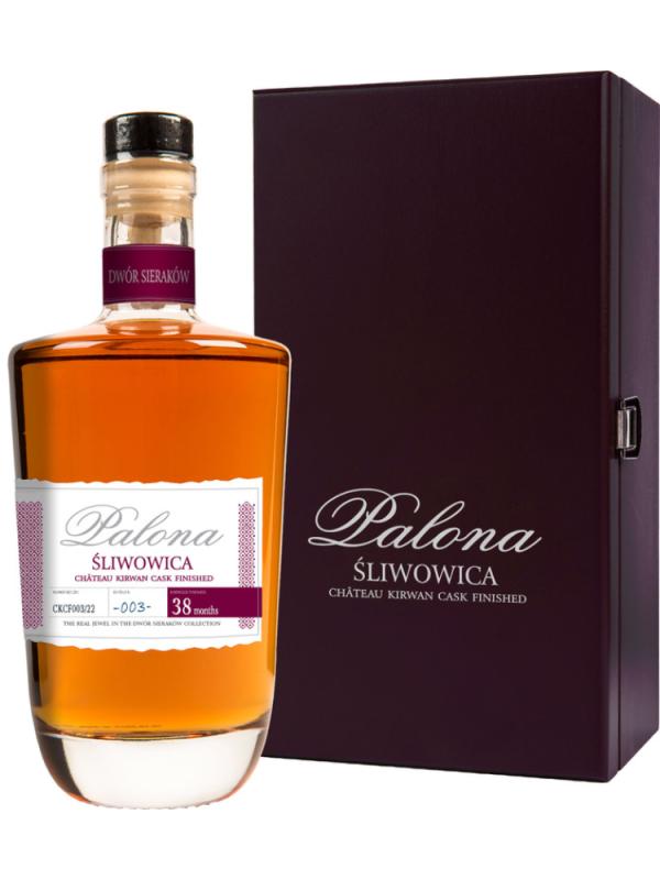 Wódka Palona Śliwowica Chateau Kirwan Cask Finished Barrique 3 0,7l 52% w skrzynce drewnianej (1)