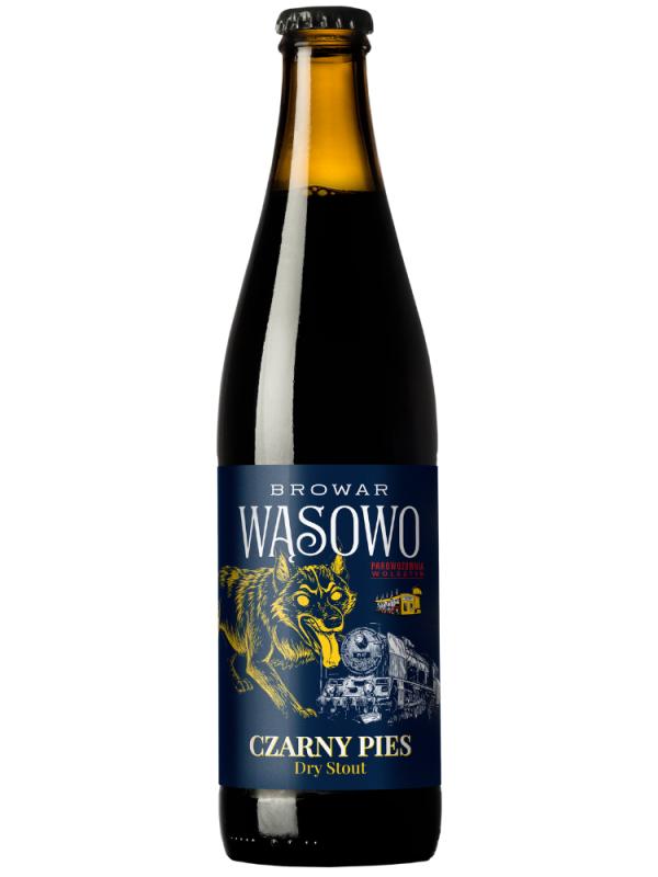 Piwo Wąsowo Czarny Pies Dry Stout 4% 0,5L (1)