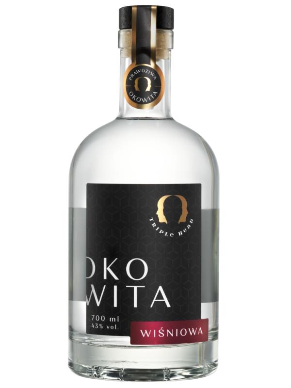 Okowita Triple Head Wiśniowa 43% 0,7L (1)