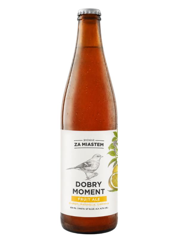 Piwo Za Miastem Dobry Moment Fruit Ale Kwiat Czarnego Bzu i Cytryna 4,8% 0,5L (1)