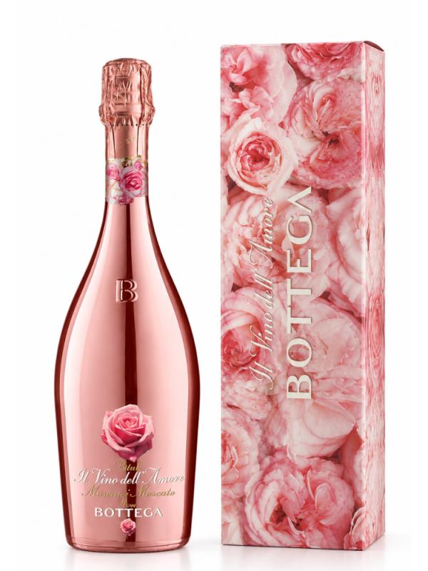 Bottega Pink Manzoni Moscato Spumante z eleganckim kartonikiem prezentowym.  (1)