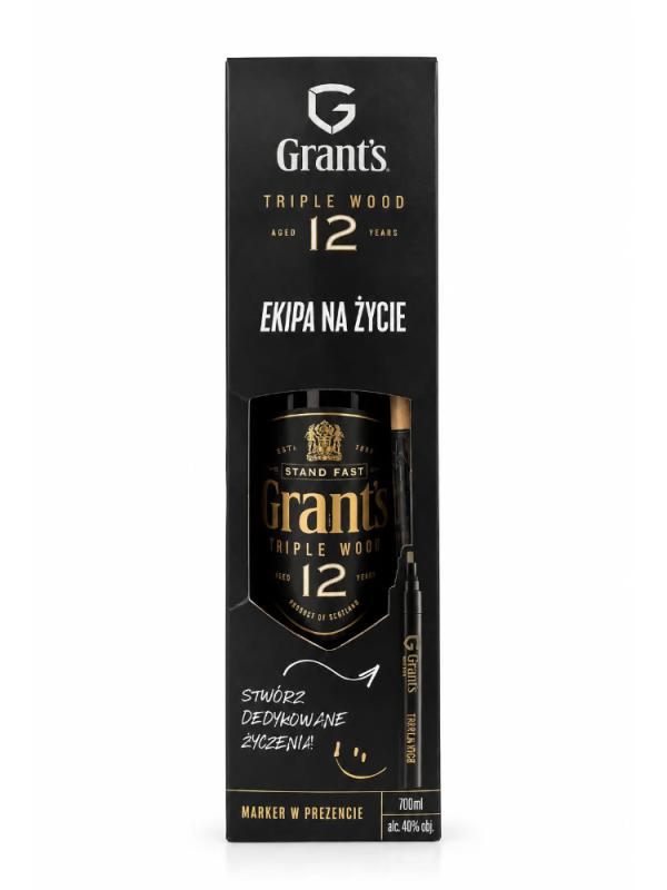 WHISKY GRANT\'S WILLIAM 12YO 0,7L 40% + PISAK (1)