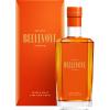 Francuska Whisky Bellevoye Orange Rhum Finish, w pomarańczowej butelce i z eleganckim kartonikiem w tym samym kolorze. 