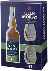 Whisky Glen Moray 12 YO 0,7l 40% + 2 szklanki 