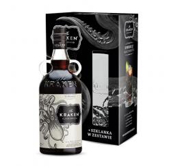 Rum Kraken Black Spiced 0,7l 40% w zestawie ze szklanką 