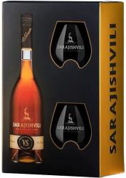 Brandy gruzińska Sarajishvili VS Gold 0,7l 40% + zestaw szklanki