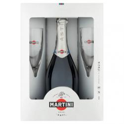 Wino musujące Martini Asti 0,75l + zestaw 2 kieliszki