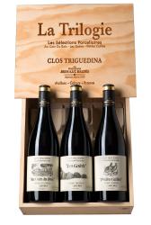 Wino La Trilogie Baldes 3 x 0,75l 2014 Clos Triguedina zestaw w skrzynce drewnianej