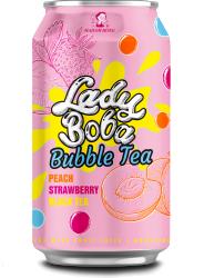 Napój Lady Boba Bubble Tea Peach  Strawberry  Black Tea 0,32l puszka