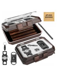 Obrazek dla: Humidor podróżny Kejiar z akcesoriami i higrometrem w walizce