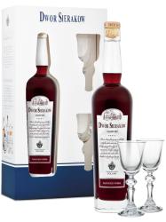 Obrazek dla: Wódka Dwór Sieraków Czarny Bez z kieliszkami w pudełku 40% 0,7l