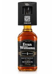 Obrazek dla: WHISKEY BOURBON EVAN WILLIAMS BLACK LABEL 0,7L 40% USA + SZKLANKA amerykański klasyk z Kentucky w zestawie ze szklanką degustacyjną
